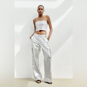 Zara Rhinestone Strapless Top